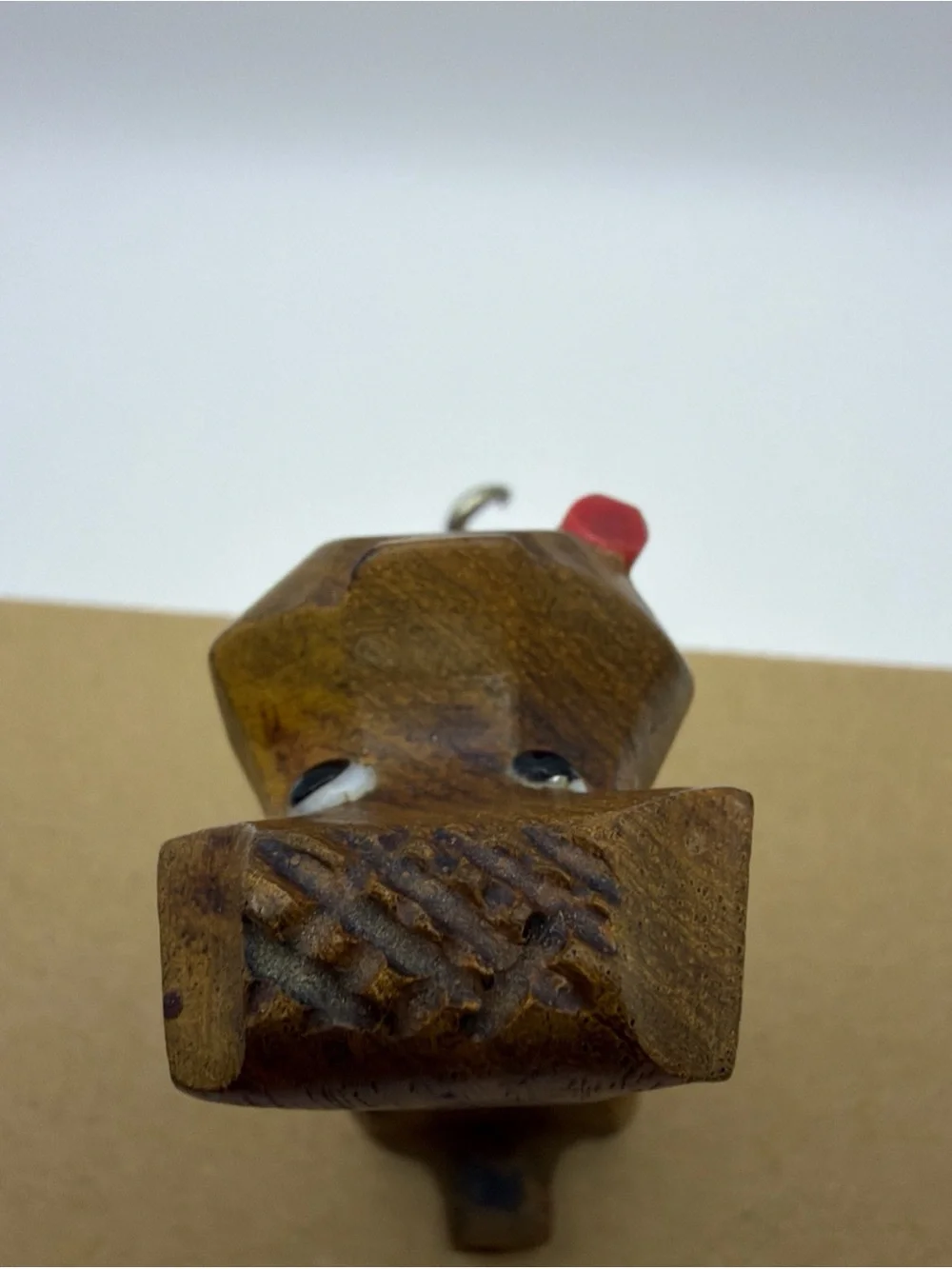 Vtg Naughty Novelty Wood Hand Carved Whizzing Dog Cork Screw
